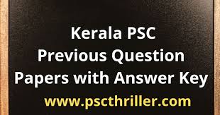 Question paper for descriptive examinations. Psc Thriller Kerala Psc Previous Question Papers