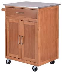 wooden kitchen rolling storage cabinet