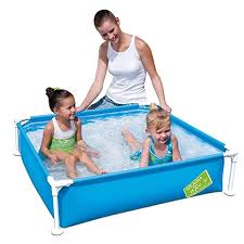 Bestway My First Frame Pool 48 X48 X12 Mini Square Kids Wading Swimming Pool Review Swimming Pools Bestway Kids Water Toys