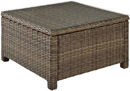 Create the ultimate in outdoor entertaining with crosleys bradenton collection. Crosley Bradenton 5pc Outdoor Wicker Sectional Set Color Weathered Brown Style Navy Cushions Loveseat Corner Chair Center Chair Glass Top Coffee Table Walmart Com Walmart Com