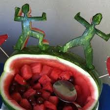Kung Fu Fighting Watermelon Basket Watermelon Basket Watermelon Art Watermelon
