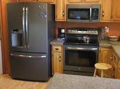 Image Result For Ge Slate Appliances In Kitchen With Golden Oak Cabinets Slate Appliances Ge Slate Appliances Slate Appliances Kitchen