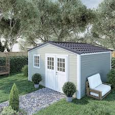 Abri De Jardin Premium Shelty Toiture En Acier Galvanise Garantie 10 Ans Sol Traite Autoclave Classe 4 Fenetre Fixe Double Porte L176 H183 In 2020 Madeira Outdoor Structures Outdoor