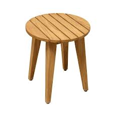 Spa Teak Round Shower Stool Teak Shower Bench Teak Shower Shower Stool