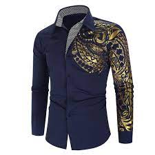 Maybe you would like to learn more about one of these? Luxury Gold Black Shirt Men New Slim Fit Long Sleeve Camisa Masculina Gold Black Chemise Homme Social Men Club Prom Shirt Casual Shirts Aliexpress