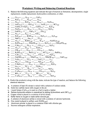H20 balance the following equations: 49 Balancing Chemical Equations Worksheets With Answers