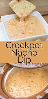 Crockpot Nacho Cheese Dip The Perfect Appetizer For A Crowd Crockpot Nachos Dip Recipes Crockpot Nacho Dip