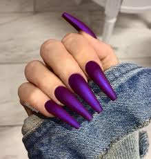 Together they create a such a statement. 30 Natural Matte Coffin Nails Design With Different Colors For Spring Summer Page 22 Of 30 Latest Fashion Trends For Woman Purple Nail Designs Coffin Nails Designs Purple Acrylic Nails