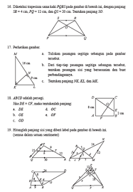 Jawaban latihan 1 1 matematika kelas 9 no 3 caranya gimana besok dikumpul brainly co id. Pembahasan Uji Kompetensi 4 Halaman 266 Matematika Kelas 9 Kesebangunan Dan Kongkruen M4thguru