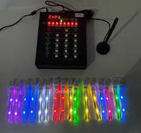 Factory ODM OEM Custom LOGO Colorful Central Remote Control LED Light  Bracelet Wristband for Events Fans Club