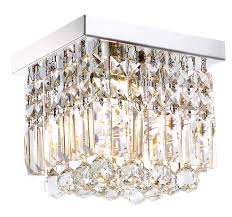 The fixture includes two 60w wattage equivalent led light bulbs for your convenience. Moooni Hallway Crystal Chandelier 1 Light W8 Mini Modern Square Flush Mount Ceiling Light Fixture Buy Online In Botswana At Botswana Desertcart Com Productid 47559008