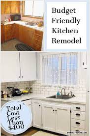 Budget Kitchen Remodel How I Remodeled My Small Kitchen For Less Than 400 Pretty As Peonies Budget Friendly Kitchen Remodel Budget Kitchen Remodel Kitchen Remodel Small