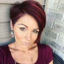 The color is complex, and if your hair is naturally dark, going scarlet red (like. Dark Red Hair Color Pixie Cut Novocom Top