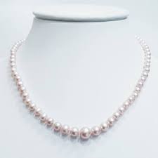 Opera necklace this necklace is longer, 26 to 36 inches, and offers the wearer a few different options. Necklace Pearls Biwa Pink Measuring From 5 To 8 5 Mm Length 42 Cm