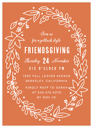 Office lighting kitchen & dining food & drink spirituality & religion. Friendsgiving Wreath Thanksgiving Invitations By Basic Invite