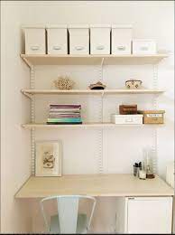 Elfa mesh drawer in & out stops translucent pkg/4. Loading Elfa Shelving Shelves Above Desk Bedroom Desk