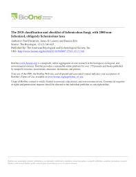 Pdf The 2018 Classification And Checklist Of Lichenicolous Fungi With 2000 Non Lichenized Obligately Lichenicolous Taxa
