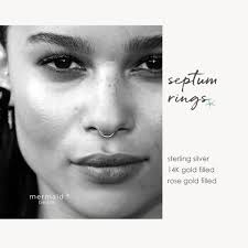 SEPTUM RING • Seamless Nose Ring Hoop • Gold Septum Piercing • Rose Gold  Sterling Silver • Thin Endless Twist Hoops • 22g 20g 18g • PISH2AY