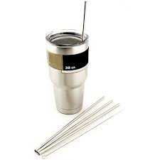 Best thermos for keeping coffee hot 2021! 4 Long Stainless Steel Straws Fits 30 Oz Yeti Tumbler Rambler Cups Cocostraw Brand Drinking Straw Walmart Com Walmart Com