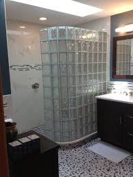 Glass blocks are cool again: Glass Block Bathroom