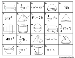Find the area of each figure. Surface Area Volume Unit 11 Surface Area Volume Vocabulary Matching Act
