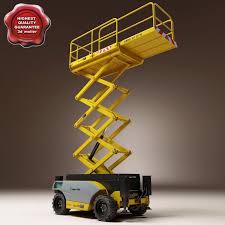 Scissor Lift Haulotte Compact 12 Dx 3d Model Ad Haulotte Lift Scissor Compact 3d Model Scissor Lift Geometric