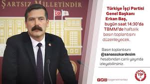 Türkiye i̇şçi partisi, (ti̇p) 1961 yılında türkiye'de kurulan siyasi parti. Tip Tbmm Sur Twitter Turkiye Isci Partisi Genel Baskani Erkan Bas In Bugun 5 Subat Saat 14 30 Da Tbmm Ana Bina Da Gerceklestirecegi Haftalik Basin Toplantisini Hesabimizdan Canli Yayin Ile Takip Edebilirsiniz Https T Co Jvfiesen75
