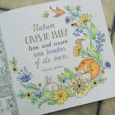 Decorate your pictures with crayons, markers, paint, buttons, or pom poms. Nature Book Bold Springtime To Color Author Eleri Fowler Pencils Prismacolor Premier Faber Castell Polychrom Coloring Books Coloring Pages Spring Time