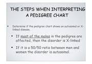 Pedigree Charts The Steps When Interpreting A Pedigree