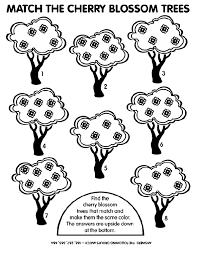 Cherry Tree Match Coloring Page Crayola Com