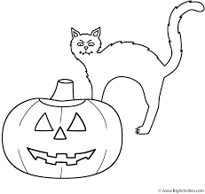 All you have to do is click on the picture you want and print! Pumpkin Jack O Lantern With Black Cat Coloring Page Halloween