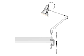 Metal desk lamp, adjustable goose neck architect table lamp with on/off switch, swing arm desk lamp with clamp. Original 1227 Desk Lamp With Clamp By Anglepoise