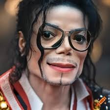 Portrait of michael jackson with a close-up view of his face