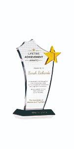 Being named employee of the year is a true honor that deserves the perfect employee recognition award plaque. Amazon Com Custom Engraved Crystal Employee Of The Year Award Plaque Unique Personalized Crystal Star Employee Recognition Award Trophy L 11 Everything Else