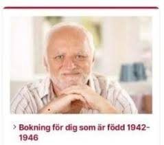 22 de junio de 2021. Sitio Web Sueco De Vacunas Usa Accidentalmente El Meme Hide The Pain Harold Como Imagen Promocional
