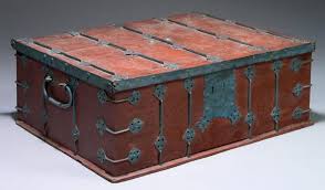 Grand Coffret Plat Bois De Chene Et Fer Forge H 25 Cm L 72 Cm P Bois De Chene Fer Forge Bois