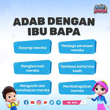 Kesimpulannya, terdapat banyak lagi adab dengan ibu bapa serta individu lain yang anda perlu ajar kepada anak anda untuk memastikan mereka berjaya menjadi modal insan yang beradab, bersopan dan berguna kelak. Facebook