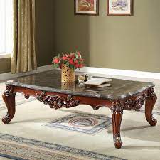 Wallace & bay chandler 48 inch long rustic decor indoor home open storage coffee and cocktail table, brushed gray. Acme Furniture Eustoma Ornately Carved Traditional Coffee Table With Black Marble Top Rooms For Less Cocktail Coffee Tables