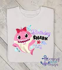Done for girls or boys. Birthday Shark Girls Birthday Shark Shirt Baby Shark Birthday Shirt Baby Shark Family Birthday Family Birthday Shirts Birthday Girl Shirt Girls Shirts Vinyl