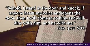 How can you love the lord if you don't love nor believe in his prophet in which he sent to preach the gospel which is the word of god to us all, so that we may be safe. Reasons To Pray Building Relationship With God Like An Anchor