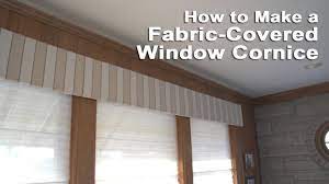 The 3″ & 4″ fabric wrapped fascia valances are the round aluminum fascia valances listed above, but include fabric matching the roller shade wrapped around the aluminum extrusion. How To Make A Fabric Covered Window Cornice Youtube