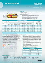 Electrical Cable Gland Size Chart Pdf Perfect Icg 653