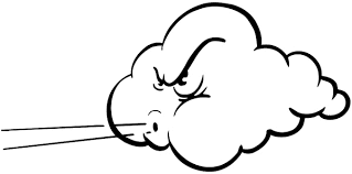 Angry Cloud Blowing Wind Vinyl Sticker Customize On Line Seasons And Sun Moon Stars 082 0206 Blowing Wind Wind Stars And Moon