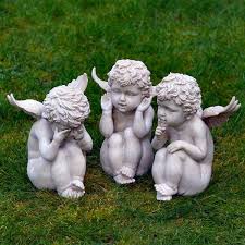 See No Evil Hear No Evil Speak No Evil Monkeys Hear No Evil Speak No Evil See No Evil Hear No Evil Speak No Evil Garden Ornaments Cherub Angel Statues Garden Ornaments