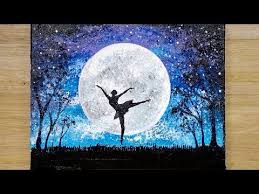 Tehnika Risovaniya Alyuminiem Kak Narisovat Tancuyushuyu Devushku Pri Lunnom Svete Youtube Moonlight Painting Moon Painting Painting Art Projects
