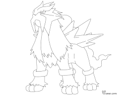 Créhelf est le pokémon légendaire du lac savoir de la région sinnoh. Coloriage Entei Pokemon Legendaire A Imprimer Et Colorier