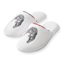 Hydrocotton Panther Embroidered Slippers Williams Sonoma