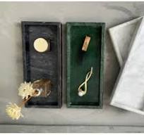 Bandeja de mármore para cosméticos, perfumes, bandeja de indução,  ornamentos de decoração de hotel