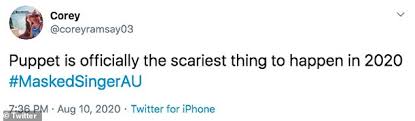 Log in to follow creators, like videos, and view comments. The Masked Singer Fans Complain That Puppet Is Creepy As Hell Daily Mail Online