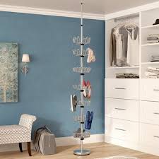Project Tidy Floor To Ceiling 36 Pair Shoe Rack Finish Chrome In 2020 Diy Shoe Rack Shoe Storage Cabinet Shoe Rack